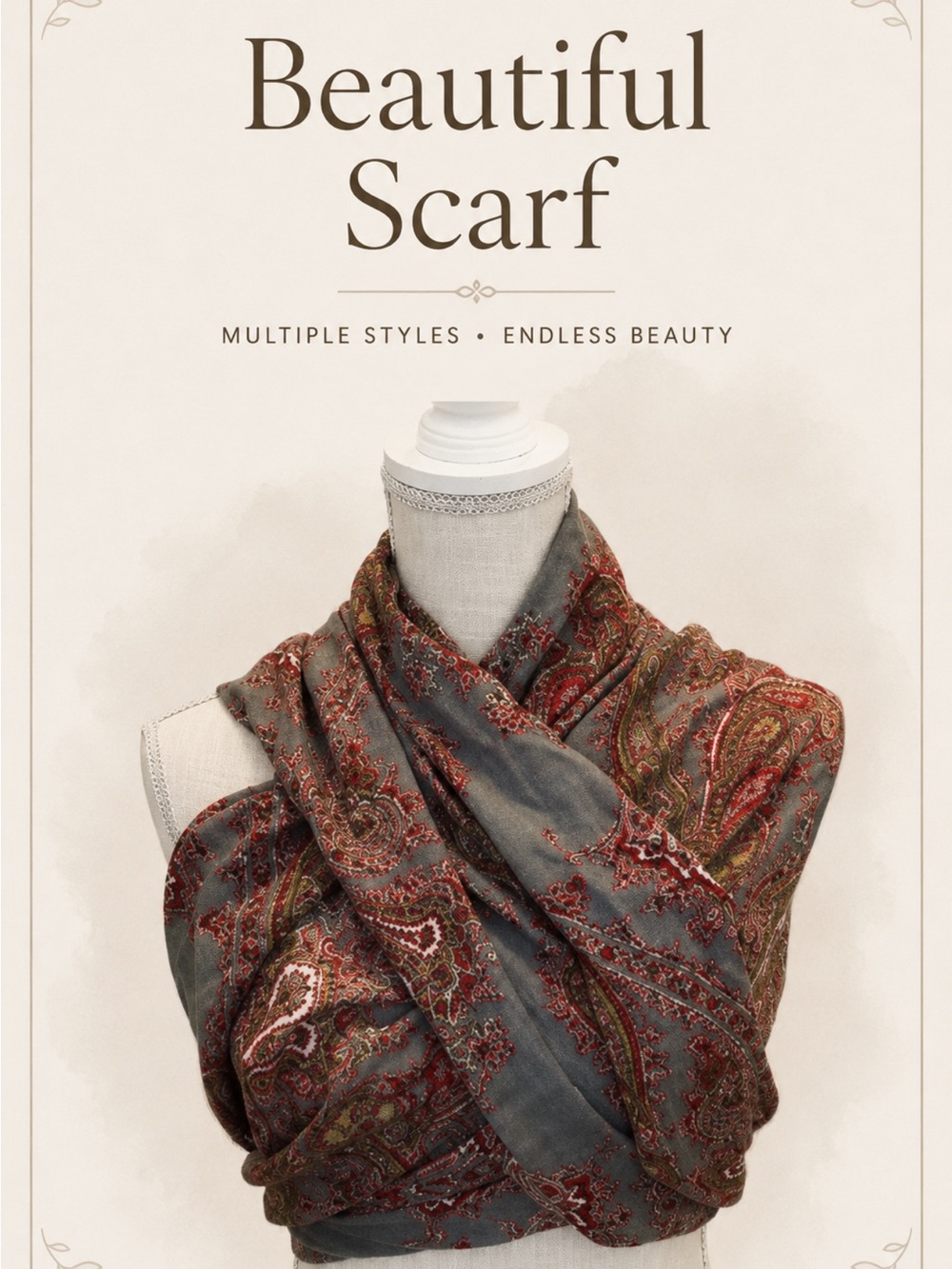 Long scarf can be worn so many ways